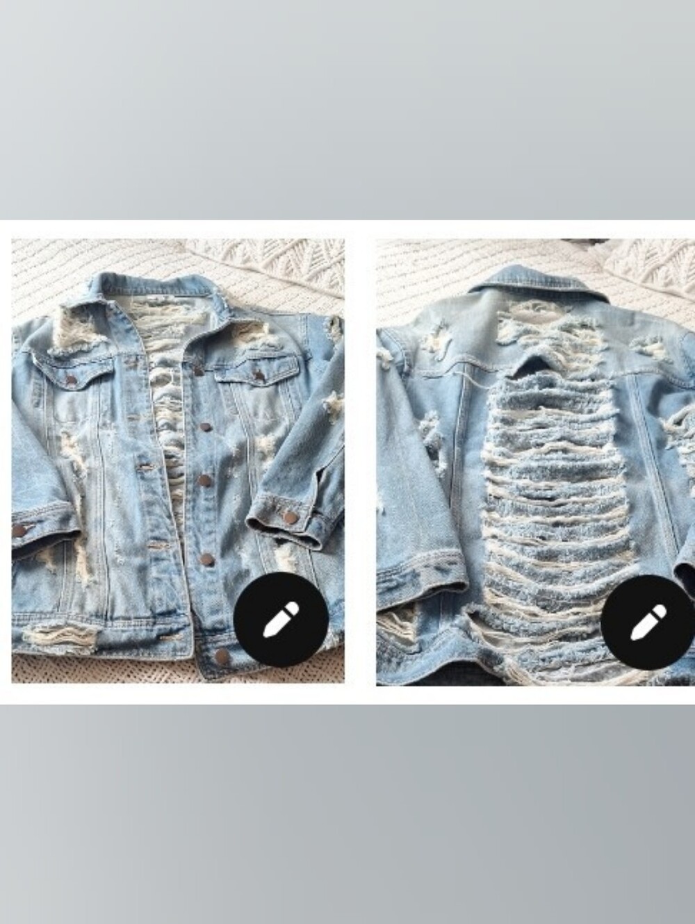 Fashion Nova Blue Denim Jacket Size S
